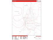 St. Joseph Wall Map Zip Code Red Line Style 2023